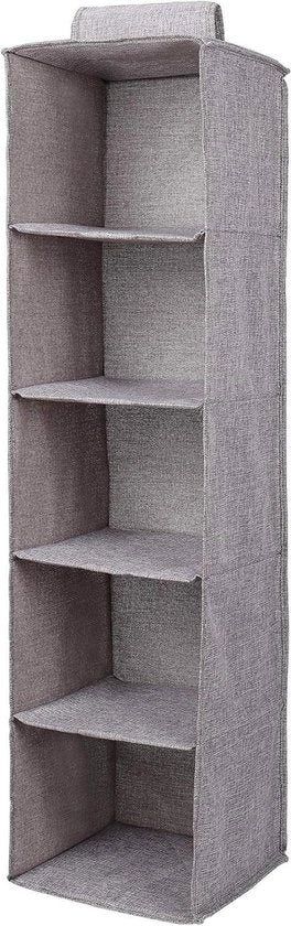 Organizzatore di archiviazione pieghevole a muro con 5 pannelli - Montaggio facile - Grigio
