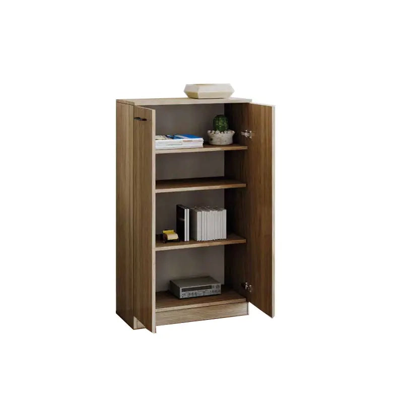 Armadio scarpiera multiuso Noce Naturale in legno nobilitato 2 ante h130x71x38 cm