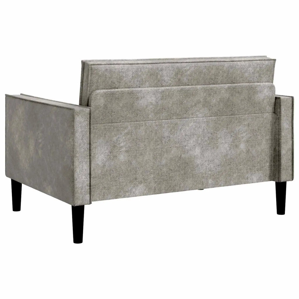 Poltrona XXL Grigio Chiaro Pelle Scamosciata Sintetica 42043539