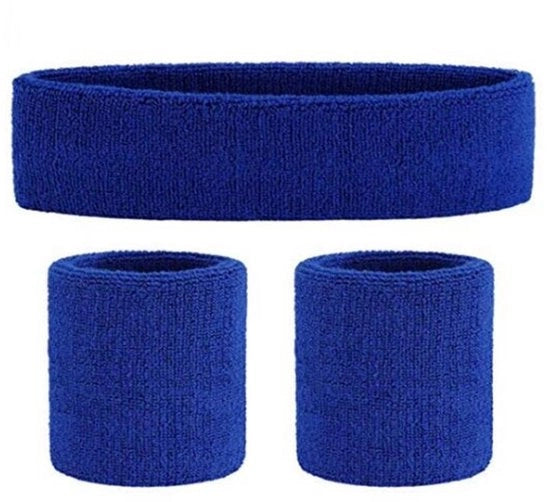 Set di fasciature sportive - Fascia frontale cranica e fascia polso 3 pezzi - Morbido e compatto - Elastico intrecciato - Fasciatura sportiva - Fascia per allenamento - Per palestra, tennis, ginnastica, calcio