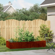 Fioriera-Vaso-Contenitore per Piante Arrugginita 200x80x40 cm in Acciaio Corten
