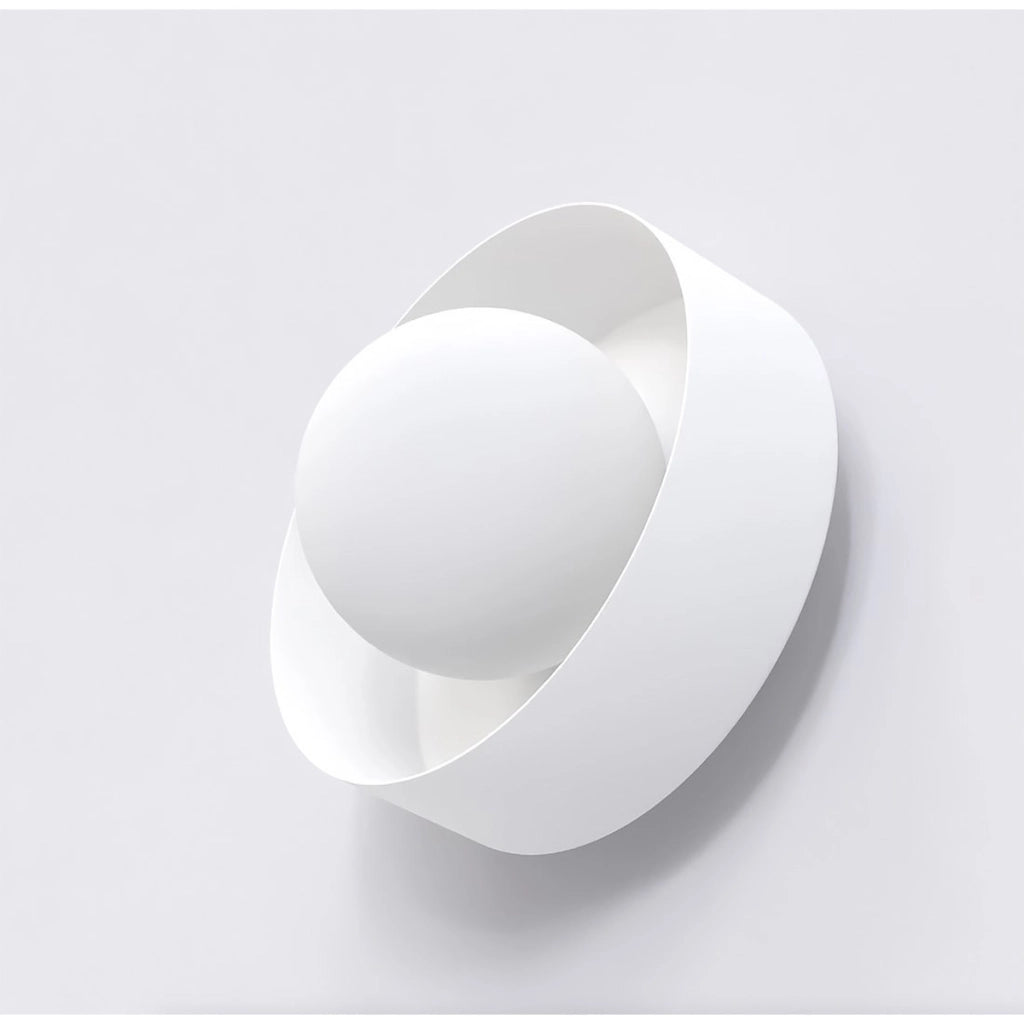 Lampada a parete Lulu in acciaio bianco opaco