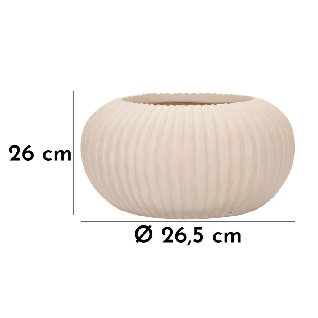 Vaso Decorativo VKH829, Beige, Poliresina, 35x35x18 cm