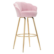 Tequis, Sgabello Rivestimento in Velluto, 55x53x110h cm Rosa