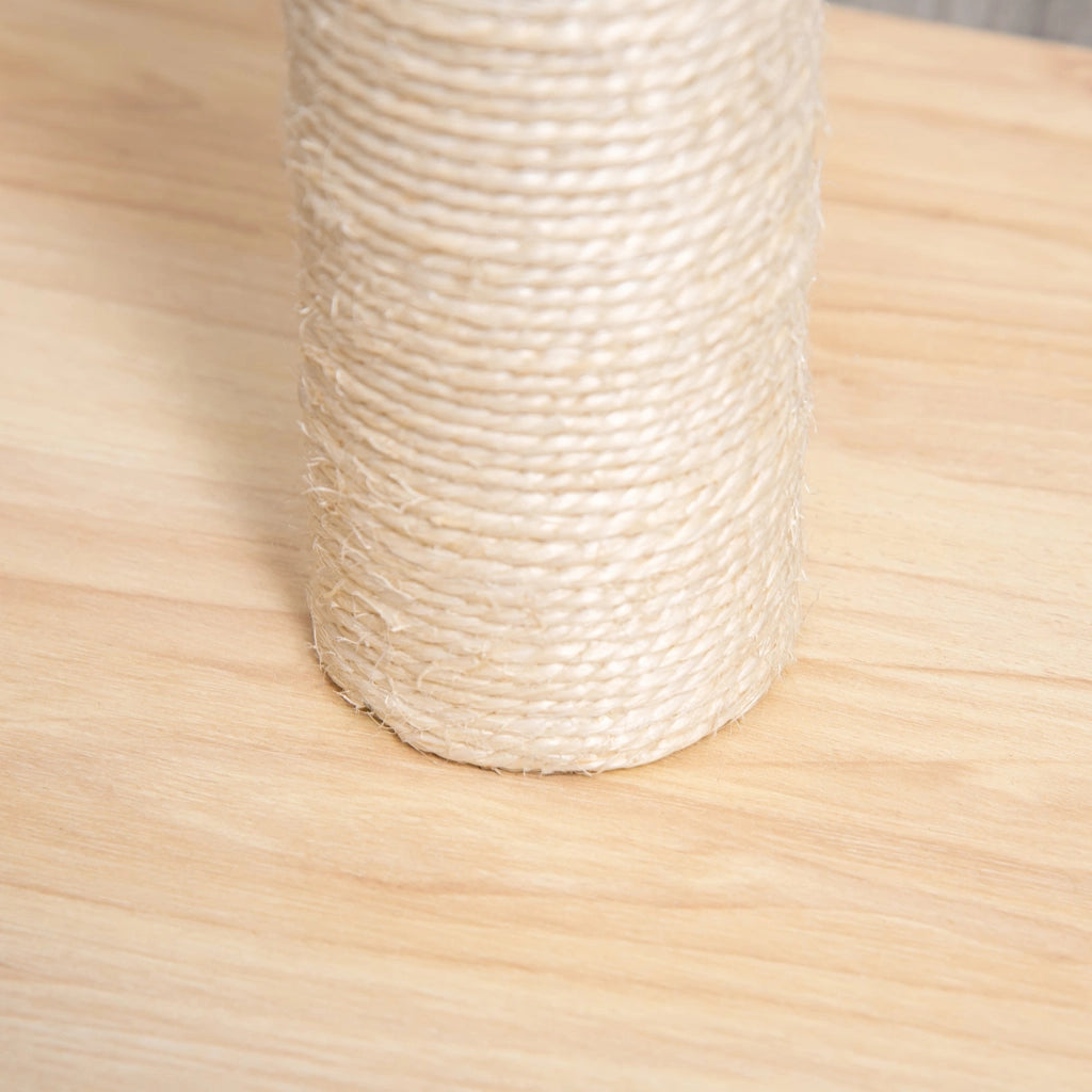 Tiragraffi per Gatti con Palo in Sisal Alto 60 cm Beige
