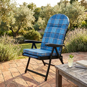 Poltrona Sdraio relax reclinabile in Tessuto Acciaio cm 155x60x60 - QUENTIN