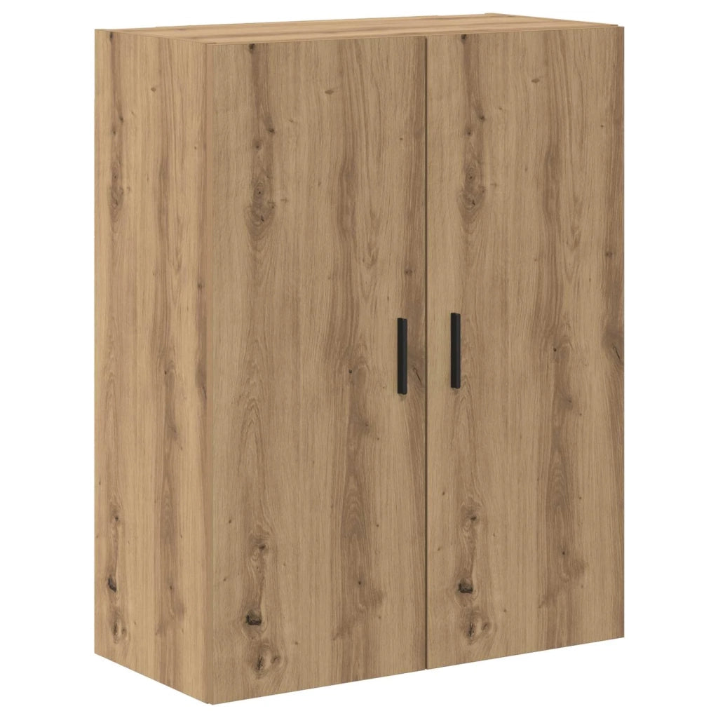 Credenza 2 pcs Rovere artigianale Legno Stratificato e Vetro 3415934