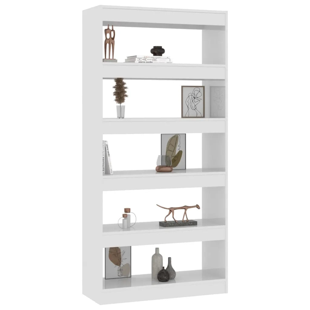 Libreria/Divisorio Bianco Lucido 80x30x166 cm in Truciolato 811724
