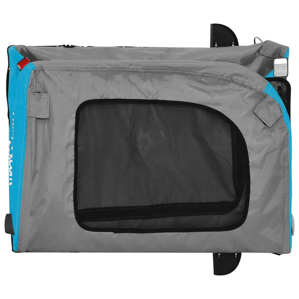 Rimorchio da Bici per Animali Blu e Grigio Oxford e Ferro CFW5428416