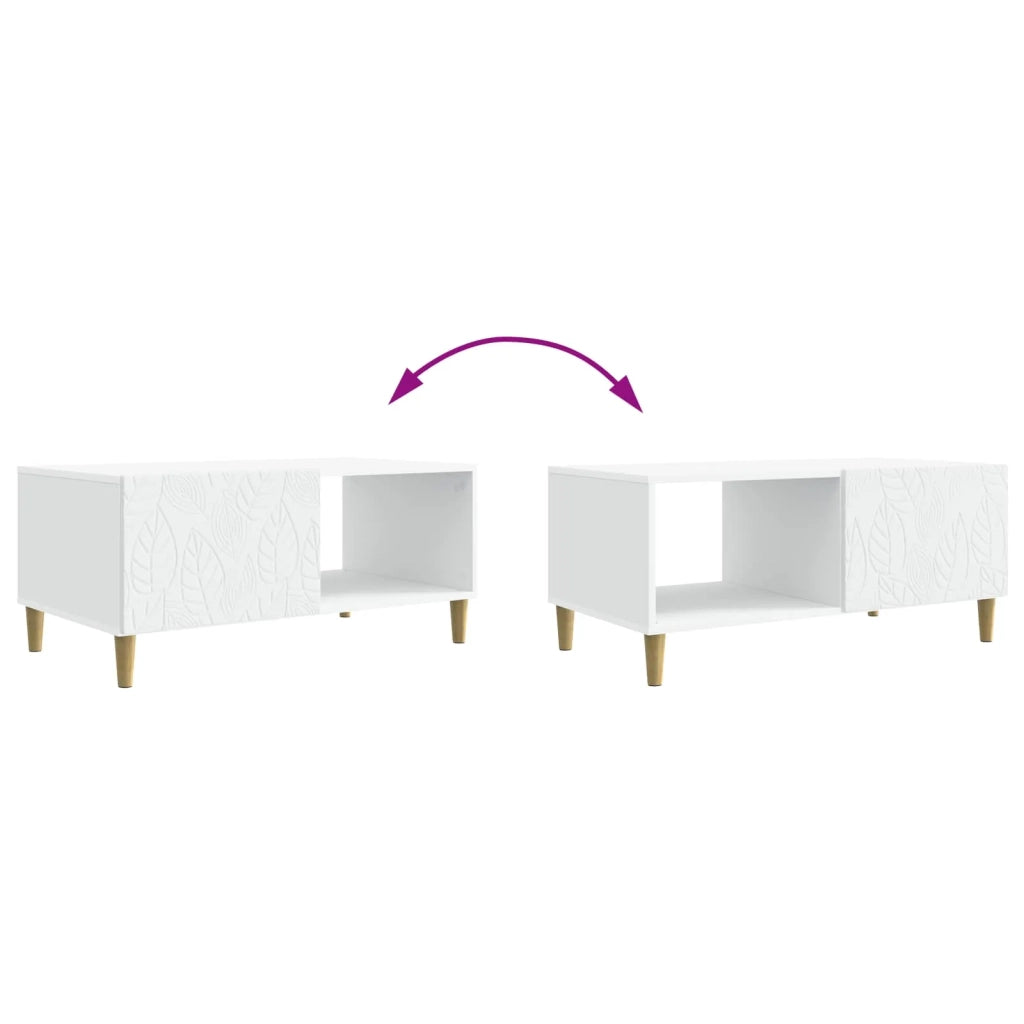 Tavolino da salotto Bianco 90 x 50 x 40 cm Legno ingegnerizzato 895185