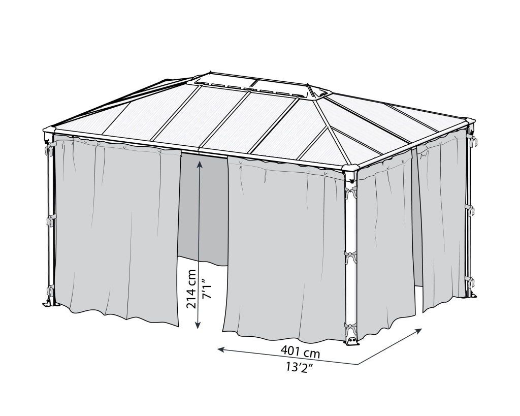 Rete Antizanzarae Per Gazebo Martinique 4X2.2 m