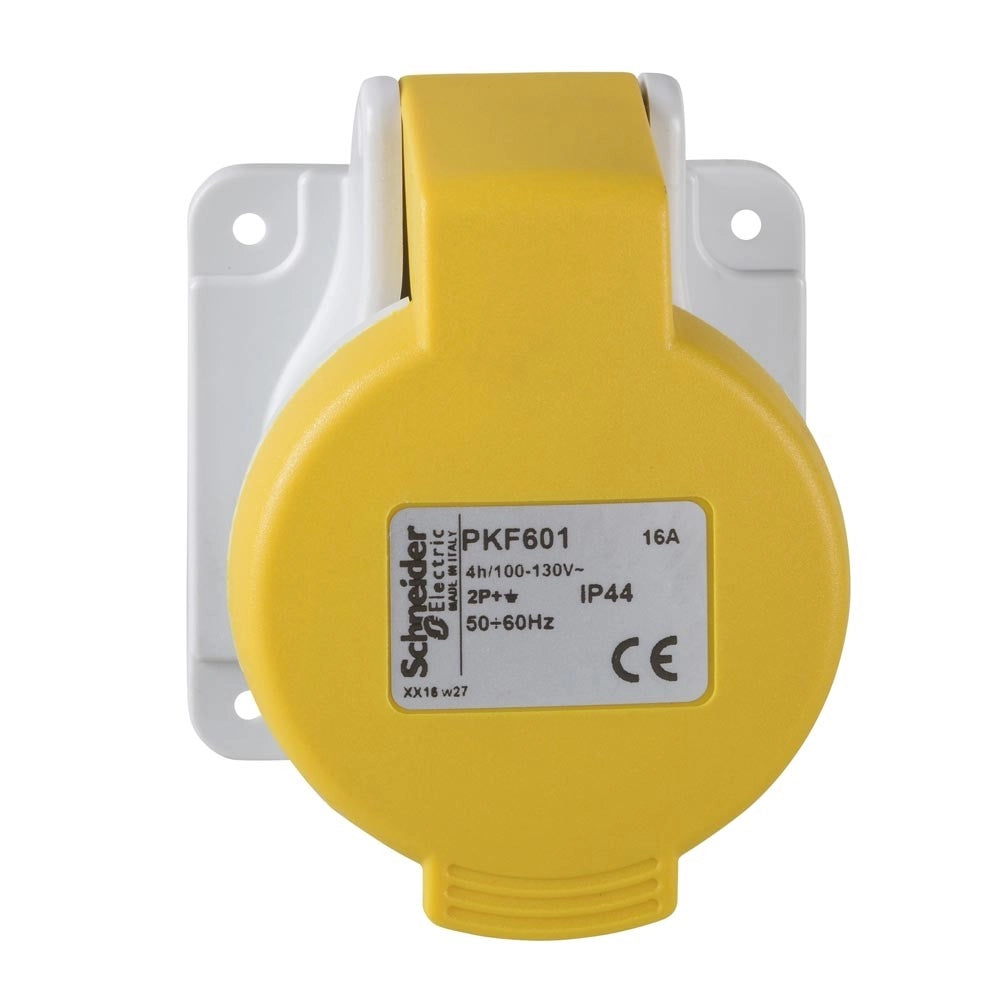 Presa da incasso diritta IP44 16A 110V 2P+T Schneider