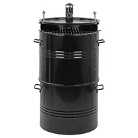 Barbecue Affumicatore a Carbone Carbonella 46,5x42,5x101 cm Griglia Ø47 cm Barrel Nero