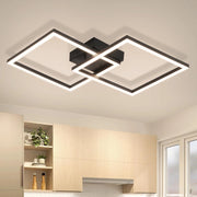 ZMH Plafoniera LED nera 24W 4000K moderna plafoniera quadrata per soggiorno camera da letto corridoio o ufficio