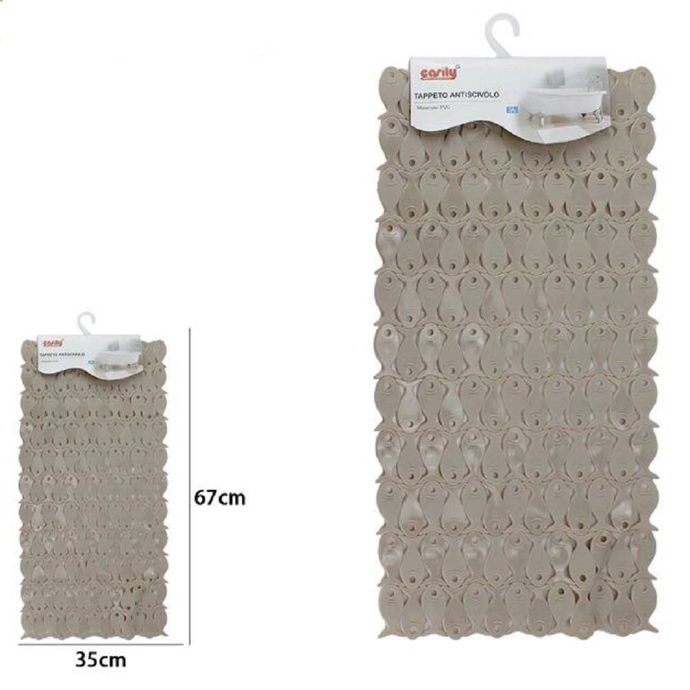 Trade Shop - Tappeto Tappetino Pvc Pesciolini Antiscivolo Vasca Bagno Doccia 67 X 35 Cm 59623 -