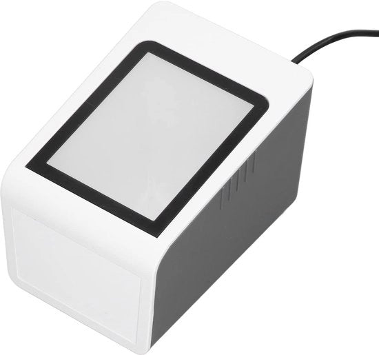 Lettore di codici a barre da scrivania - Lettore di codici QR - Identificazione automatica - Connesso via USB - Scansione senza mani - Adatto per PC e sistemi
