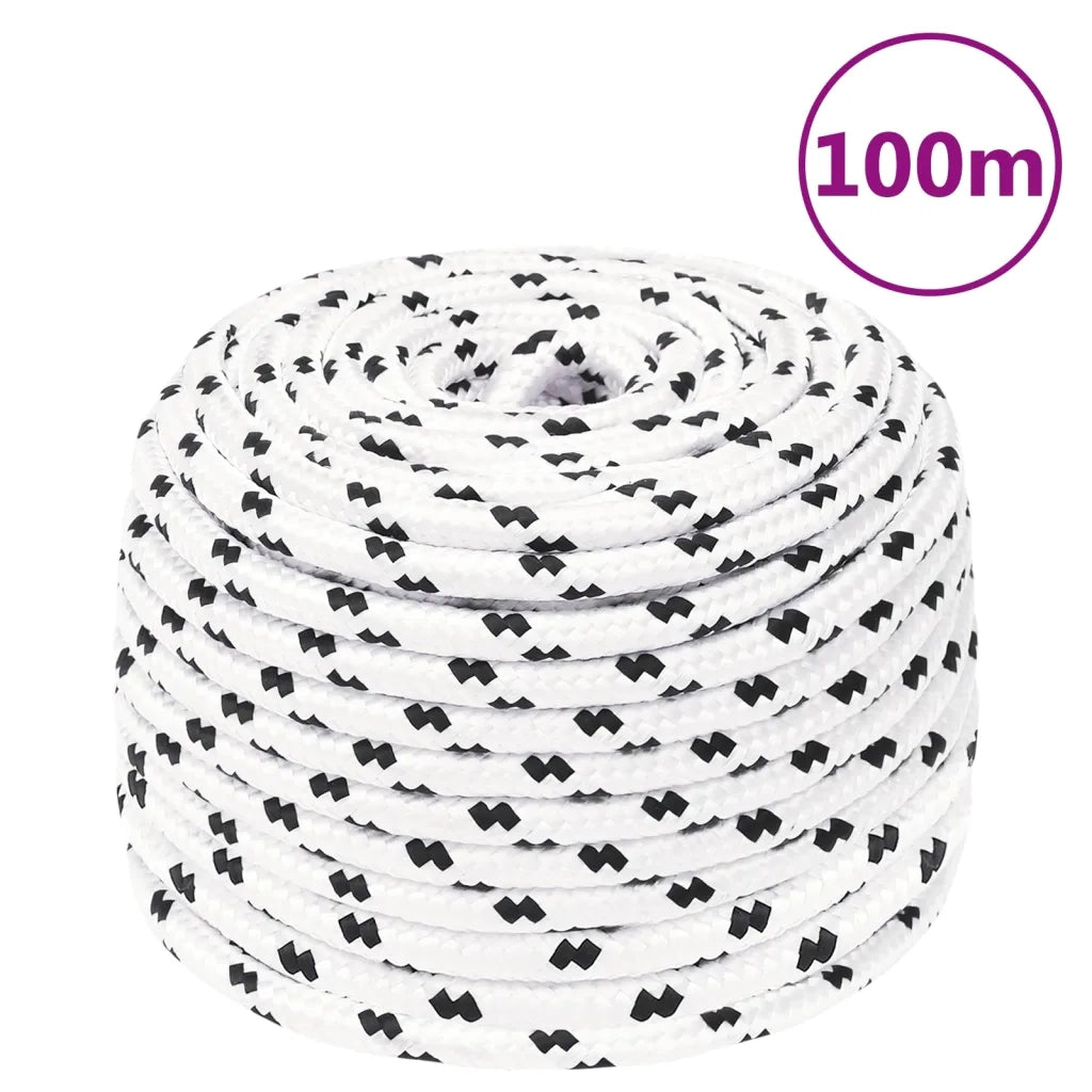 Corda | Fune Intrecciata per Barca Bianca 6 mm x 100 m Poliestere
