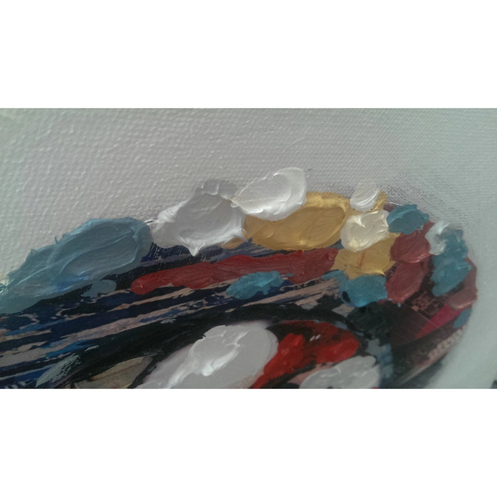 Quadro dipinto a olio su tela Chopper 60x90 cm — fatto a mano