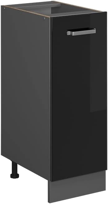 Pannello frontale della lavastoviglie R-Line, Nero lucido, 60 cm, PL Rovere