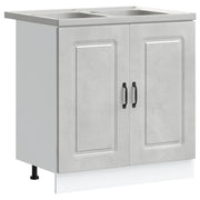 Mobile da cucina moderno con ante a filo 80 x 46 x 81,5 cm legno composito grigio cemento 02_0055680