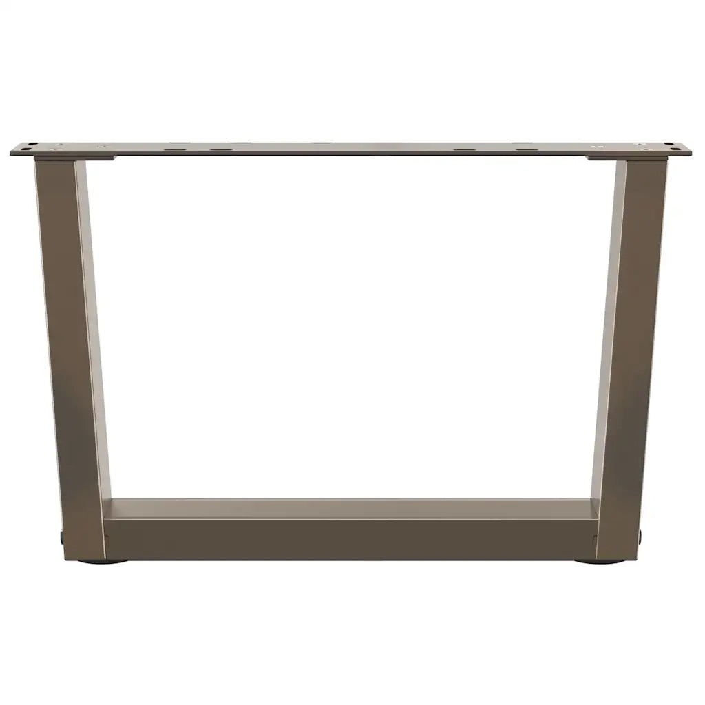 vidaXL Gambe per Tavolino da Caffè a Forma di V 2 pz Acciaio Naturale 60x(30-31,3) cm Acciaio