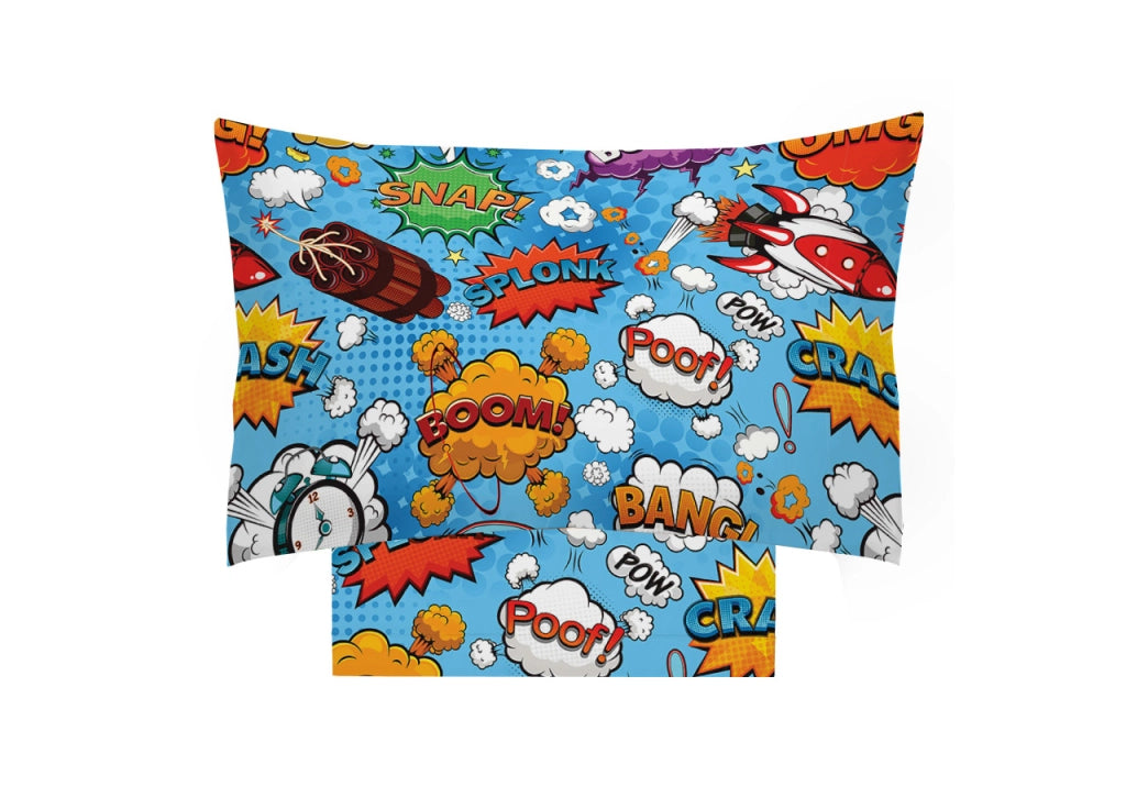 Copripiumino Sacco Piumone Freestyle Per Ragazzi 100% Cotone Digitale Boom 26 - Singolo - Boom