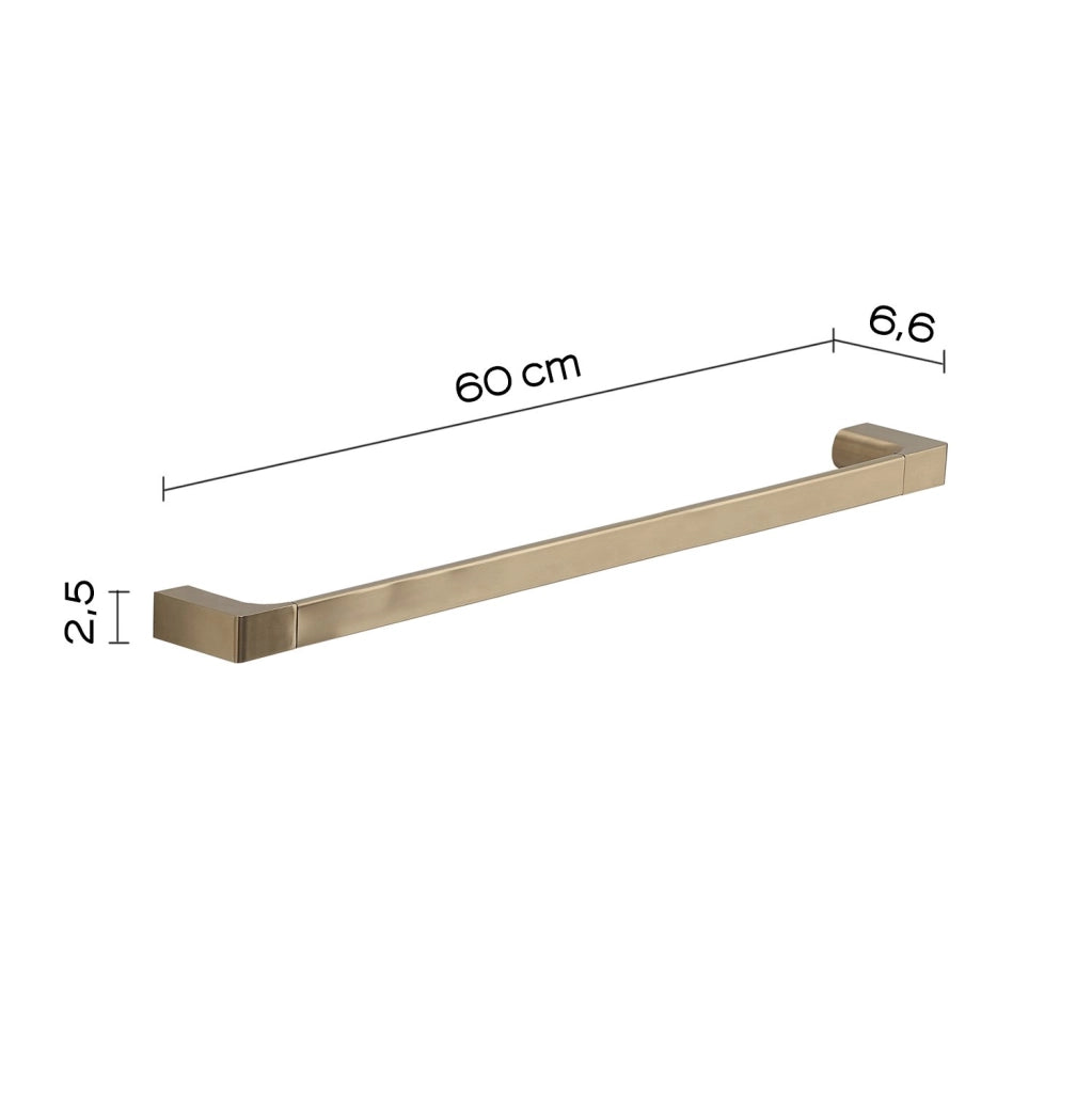 Portasalviette 60 cm da muro in ottone e Cromall PI21-60 Gedy serie PIRENEI Oro Matt