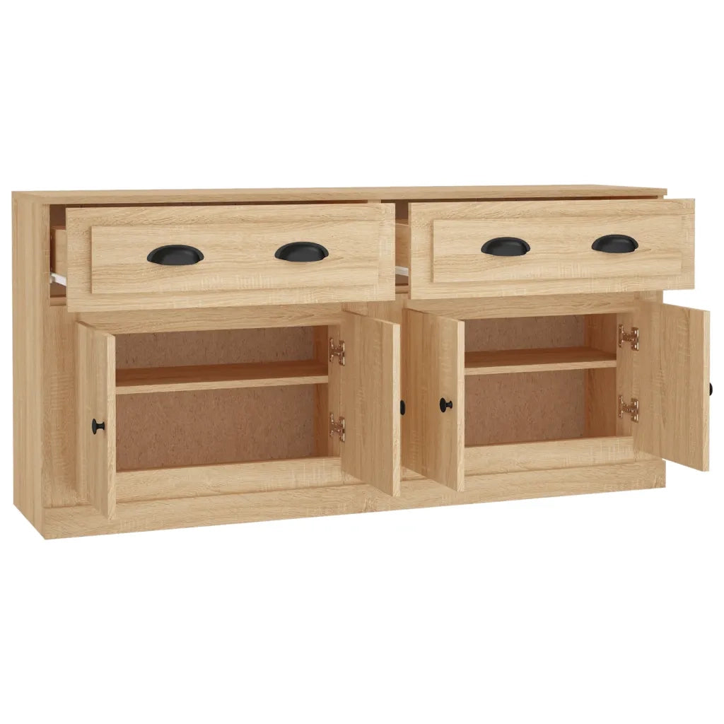 vidaXL Credenze 2 pz Rovere Sonoma in Legno Multistrato