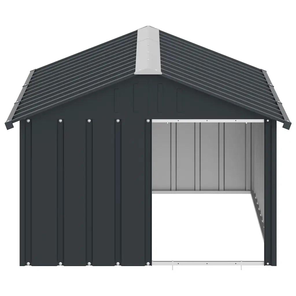 Casetta per Cani Antracite 116,5x153x81,5 cm Acciaio Zincato 171541