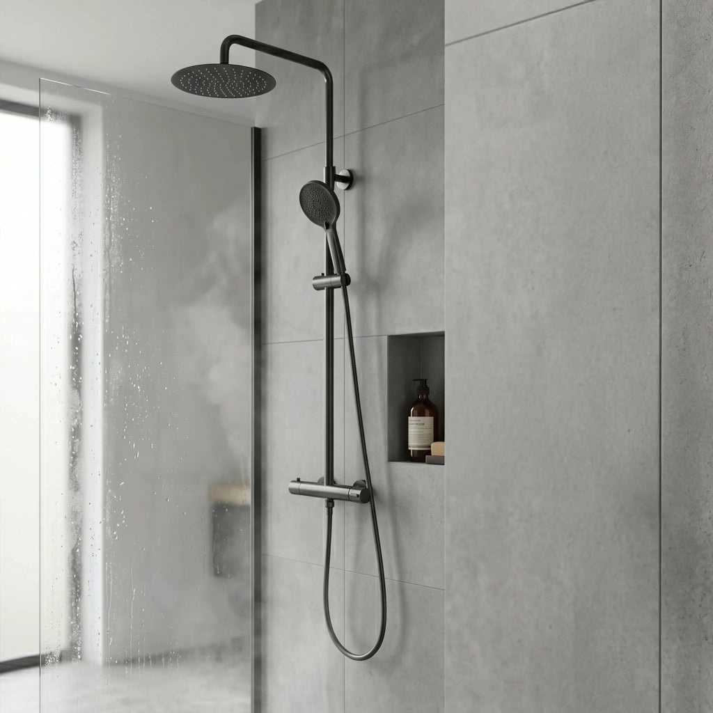 Set Doccia Da Incasso Con Termostatato Drop Titan