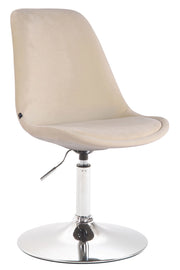 Sedia da pranzo Maverick in velluto crema,cromo