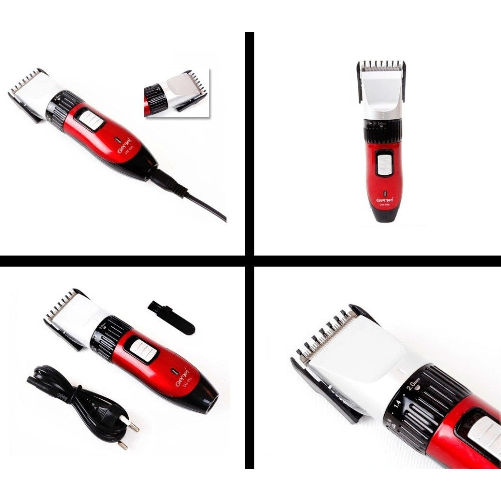 Trade Shop - Taglia Capelli Ricaricabile Rasoio Barba Senza Fili Lama Acciaio Inox Gm-696 -