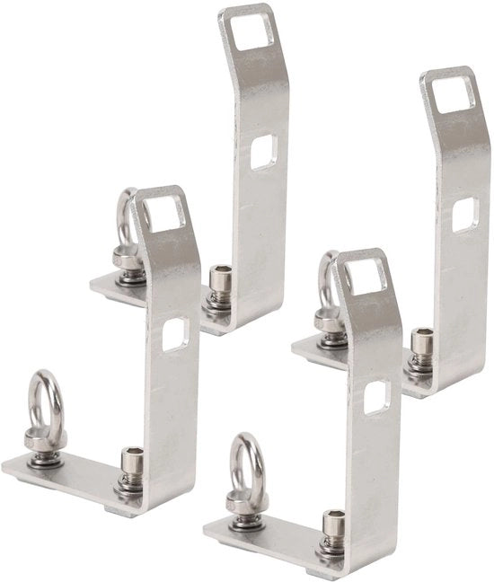 Accessori per tetto - Blocco carico - 4 pezzi - Acciaio inossidabile - Adatto a scale/lance/kayak - Accessori per tetto - Montaggio facile - Blocco carico 

Oggetto:  4 pezzi 
Material: Acciaio inossidabile 
Modello: Ladingbelastingstopper
