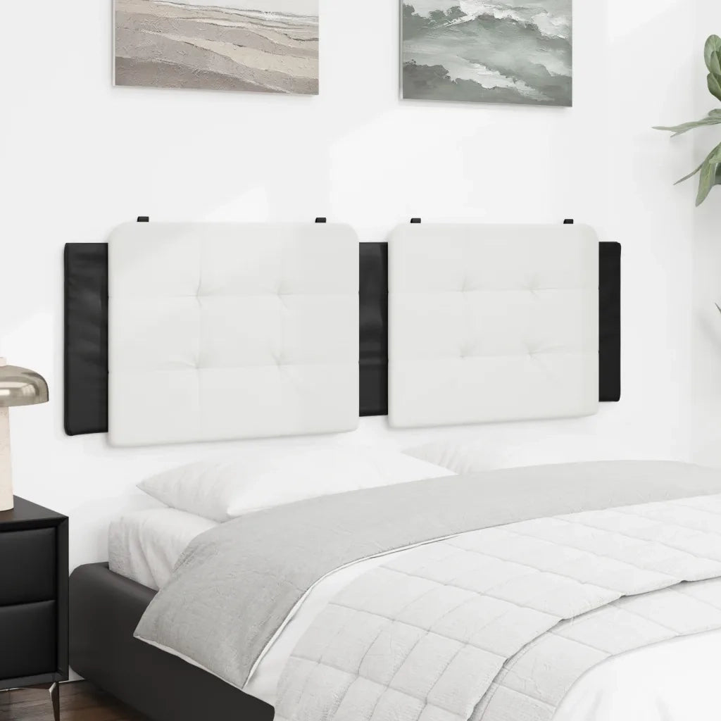 Cuscino Testiera Zadar Bianco e Nero 160 cm in Similpelle CFW4814410