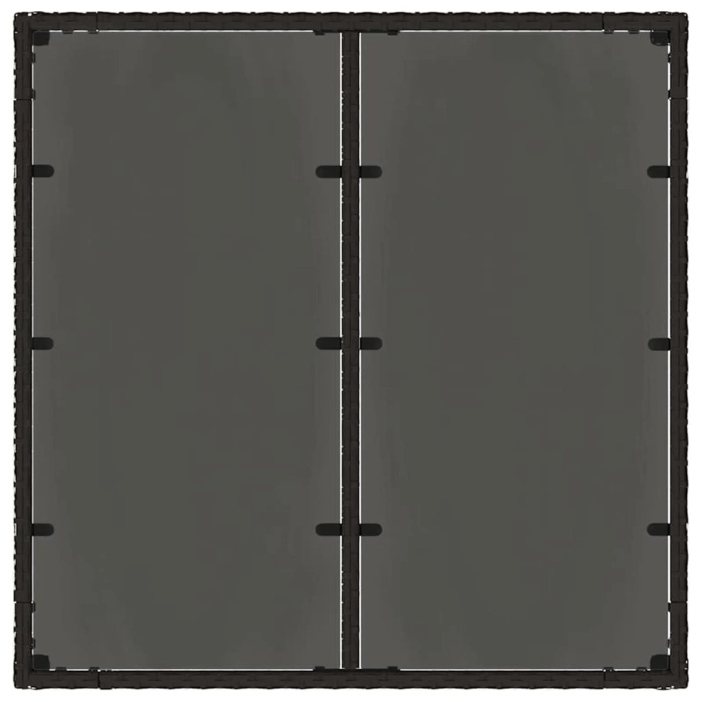 Set da pranzo per esterni 5 pz Nero polyrattan 3448934