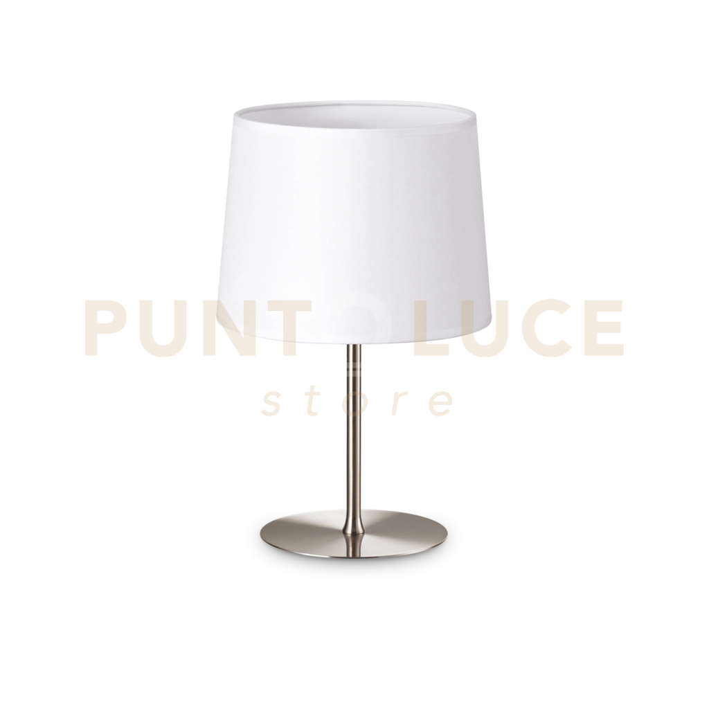 BASE PER LUME IN METALLO SET UP PICCOLO 1 LUCE ATTACCO E27 NICKEL