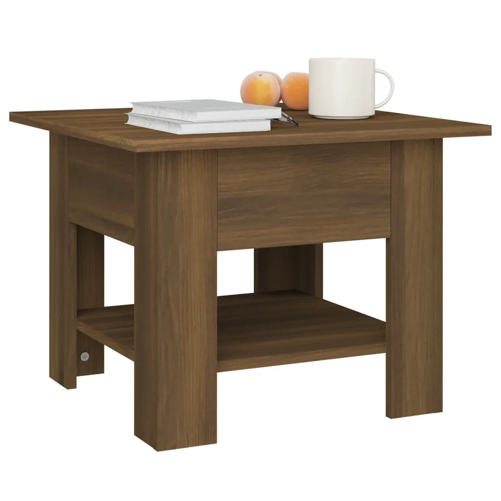 Tavolino da Salotto Rovere Marrone 55x55x42 cm in Truciolato cod mxl 7211