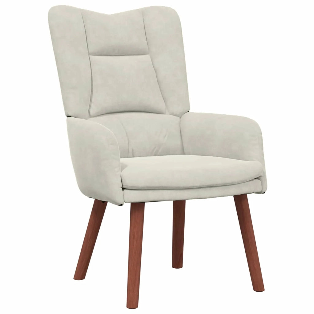 Poltrona-Poltroncina-Divano Sedia Crema 63 x 67 x 94 cm Velluto 414691