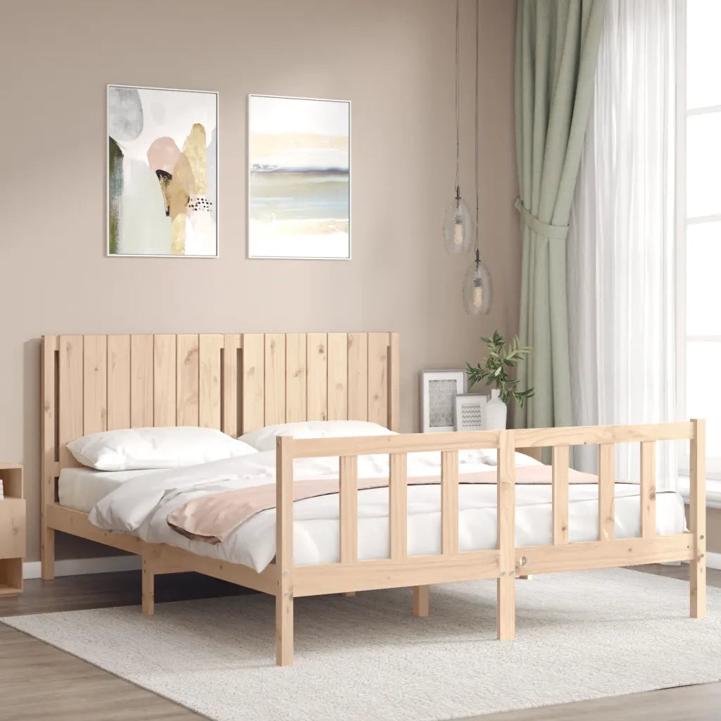 Giroletto senza Materasso 160x200 cm in Legno Massello di Pino 3192956