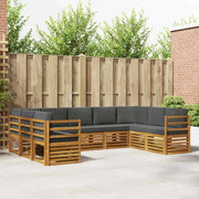 Set divano sezionale con cuscino 9 pcs Naturale e Antracite 3375462