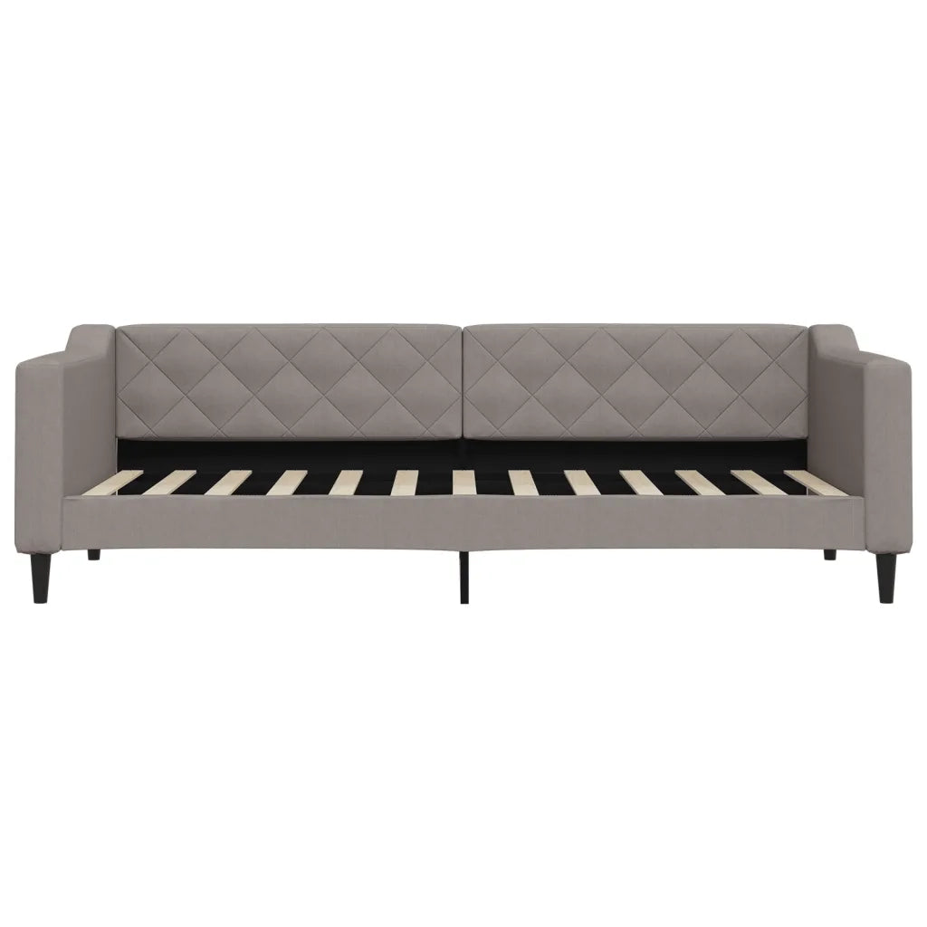 Divano Letto Estraibile con Cassetti Tortora 80x200 cm Tessuto