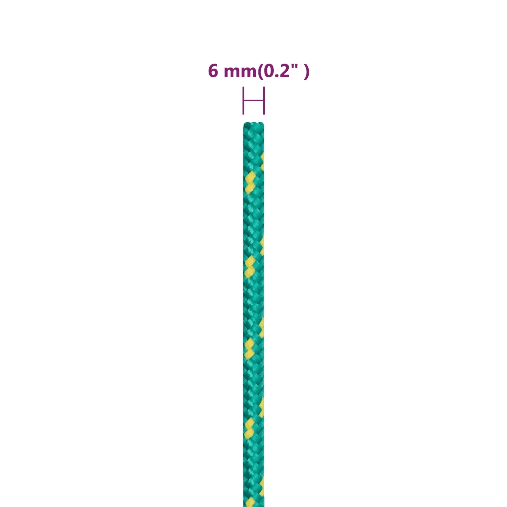 Corda Nautica Verde 6 mm 500 m in Polipropilene