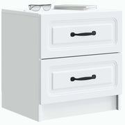 Set di 2 Comodini | Armadio da Notte | Mobiletto da notte con cassetto Bianco 43 x 34,5 x 44,5 cm