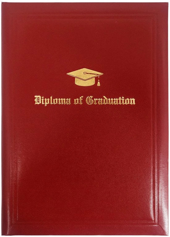 Diploma A4 Certificato di Laurea in Bachelor con Fondo di Carta con Fondo di Oro per Protezione per la Cerimonia di Laurea in Cachi
