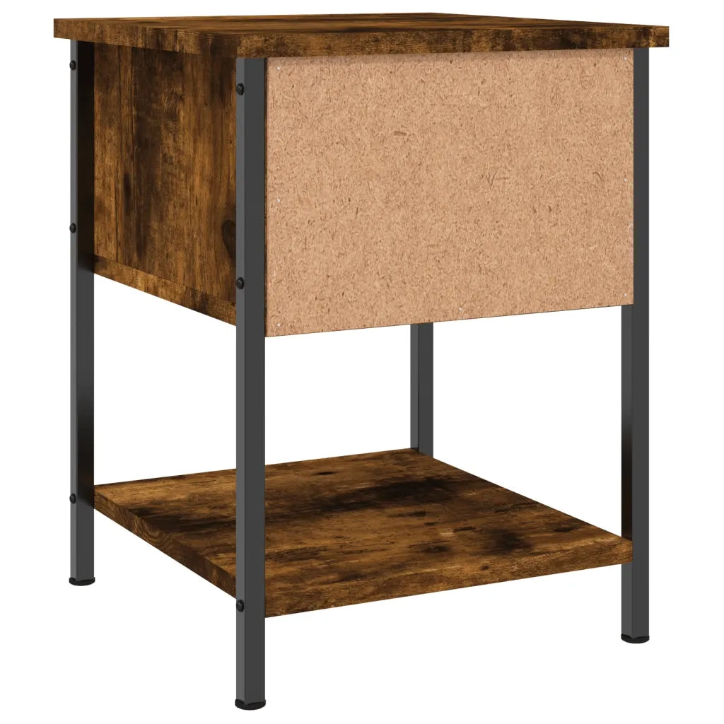 Comodini 2 pz Rovere Fumo 34x35,5x45 cm in Legno Multistrato 825858