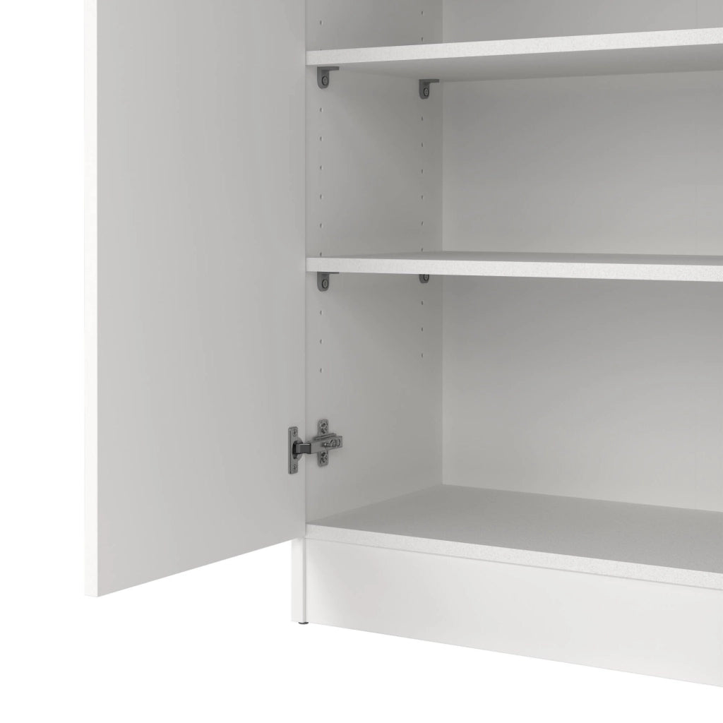 Scarpiera Erinni, Mobile portascarpe, Armadio da ingresso multiuso, Mobiletto per calzature, 69x35 h170 cm, Bianco