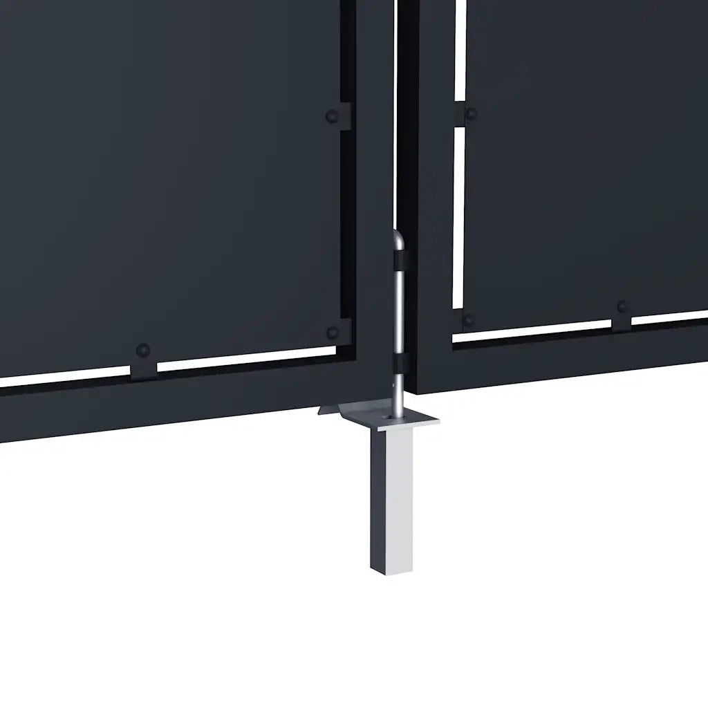 Cancello da Giardino in Acciaio 350x150 cm Antracite 144538