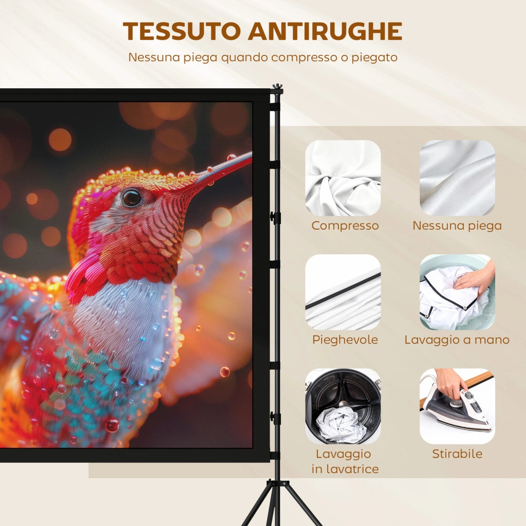 Telo per Proiettore 120 Pollici 16:9 ¨C zephmum ¨C Bianco