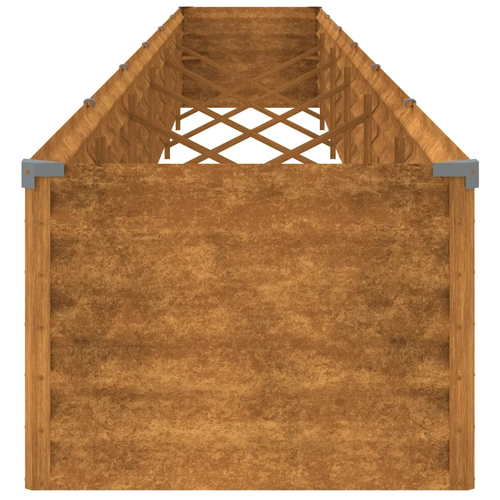 Letto Rialzato da Giardino-Fioriera da Giardino 580x50x36 cm in Acciaio Corten