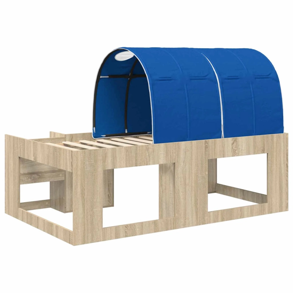 Letto con Tunnel 3 pz Rovere Sonoma e Blu Legno multistrato 3423625
